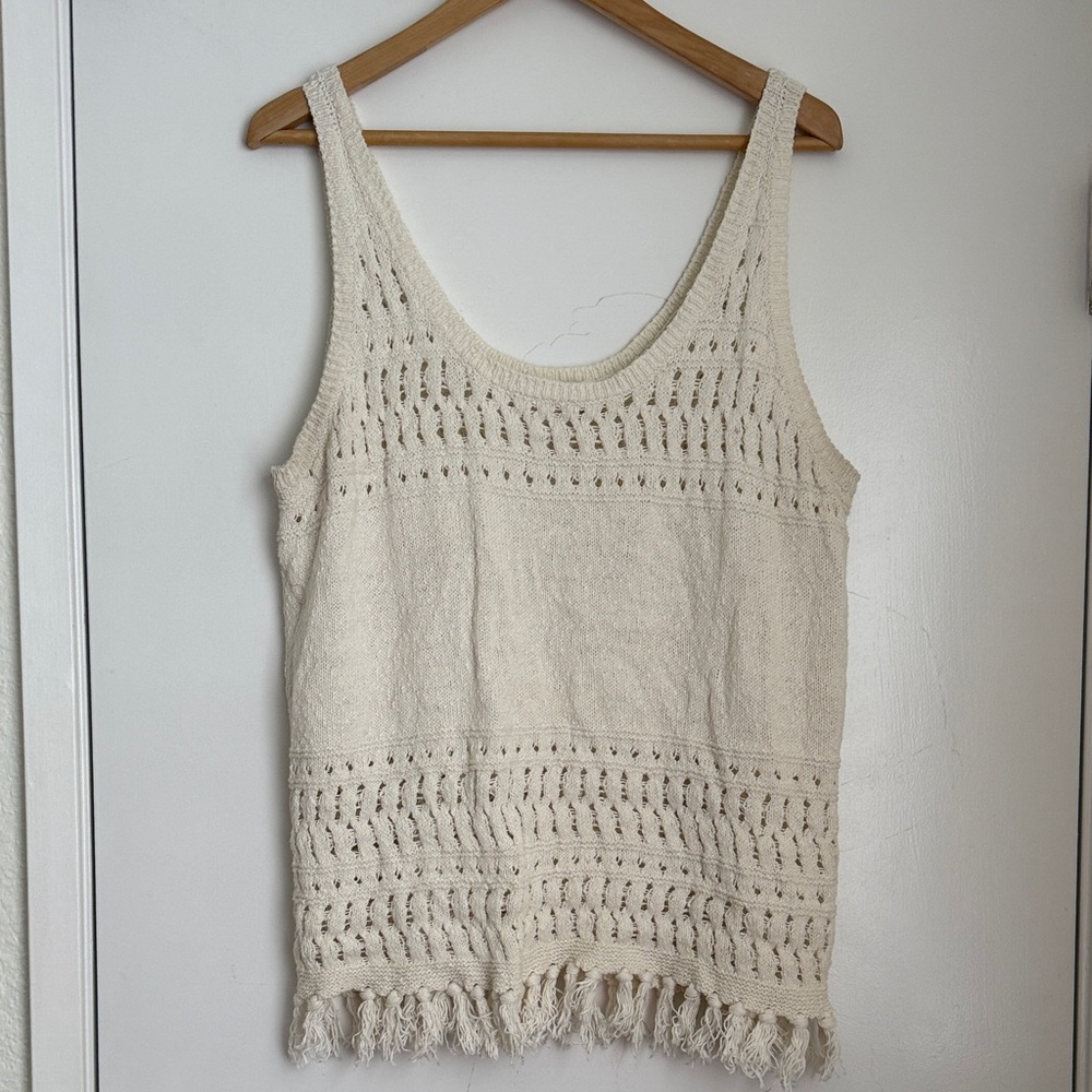 A.N.A Cream Knit Sleeveless Top